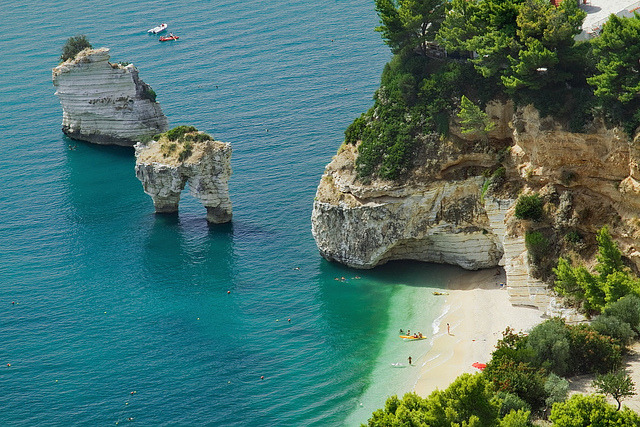 Baia delle Zagare beach is situated in Gargano, region of Apulia, Italy - in a wonderful bay on a stretch of land where the high rises overlooking the sea coast...