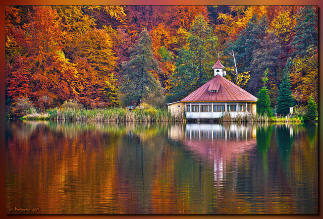 Autumn at Mogosa Lake - Maramures, Romania.