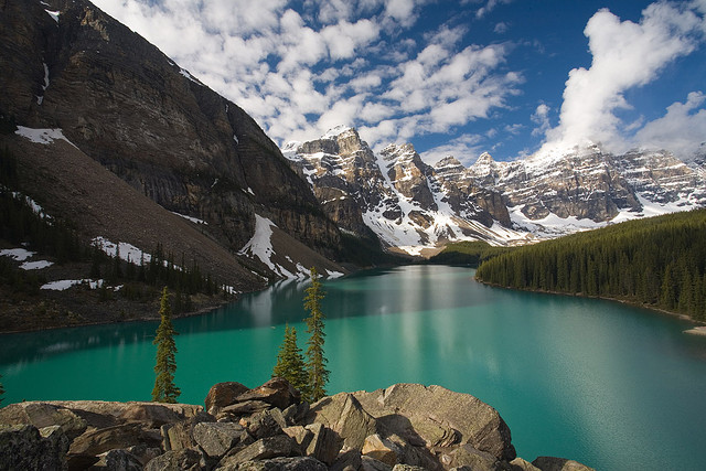 by oldsamovar on Flickr.Lake Moraine, Banff National Park. Alberta, Canada.
