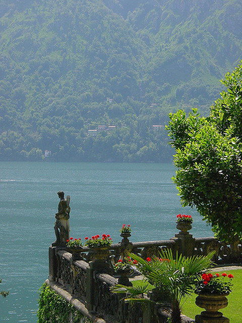 Terrace of Villa Balbianello, Lake Como, Italy
