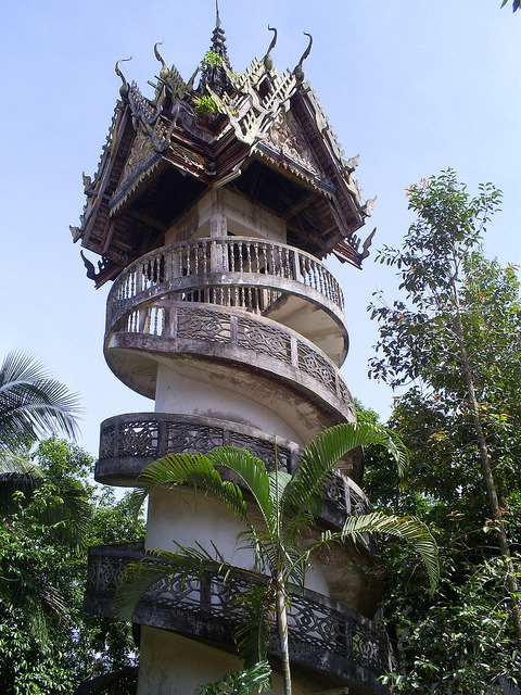 Suspended temple in Sangkhlaburi Province, Thailand
