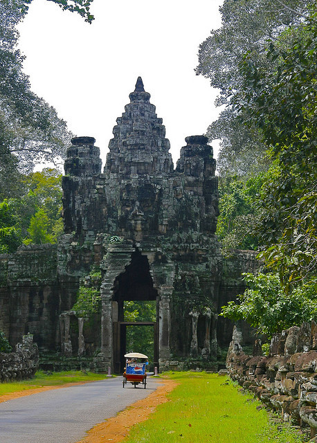 The gates of Angkor Thom, Cambodia