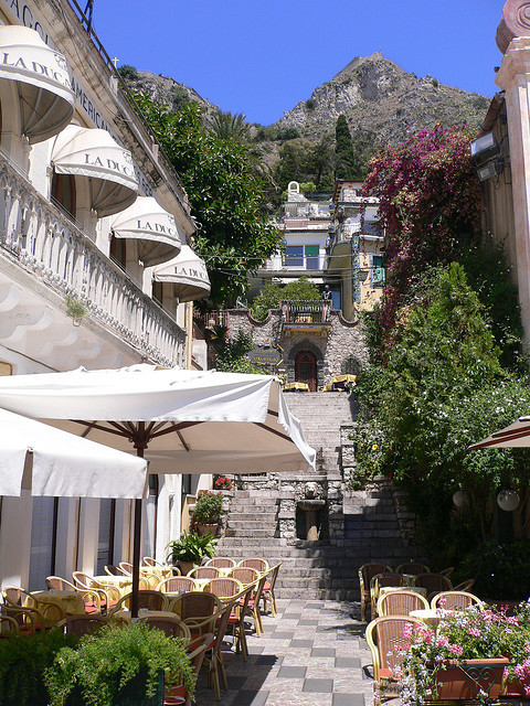 Orologio restaurant in Taormina, Sicily, Italy