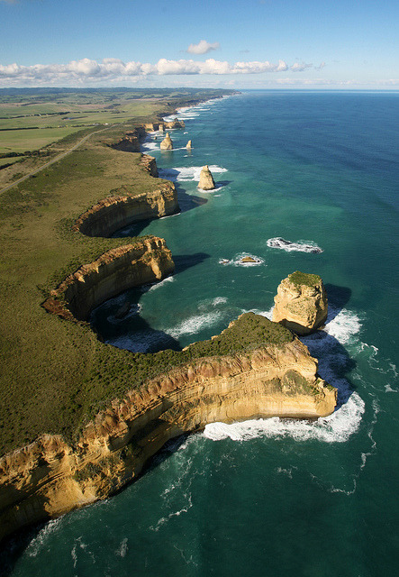 Aerial view of The Twelve Apostles, Great Ocean Road, Australia