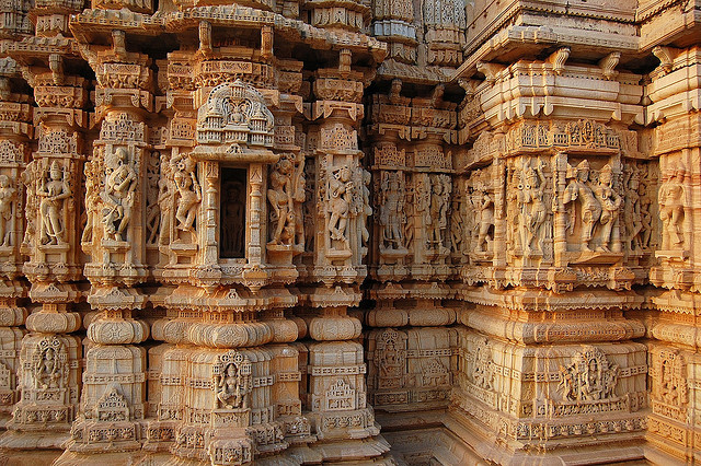 Exquisite temple architecture inside Chittorgarh Fort, Rajasthan, India