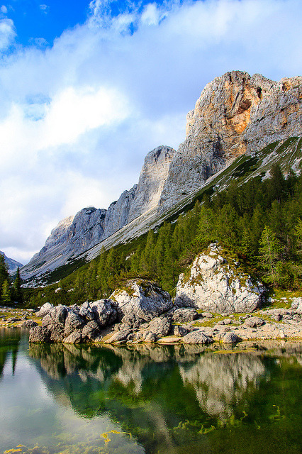 Dvojno jezero  in Triglav National Park, Slovenia