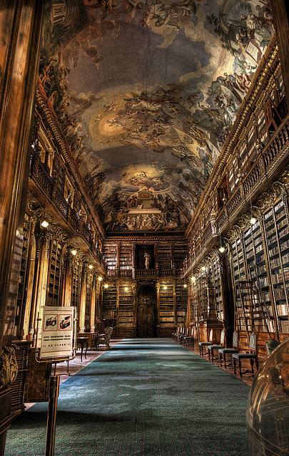 The Philosophical Hall at Strahov Monastery in Prague, Czech Republic
