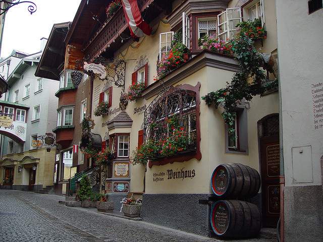 Idyllic houses in Kufstein, Tyrol, Austria