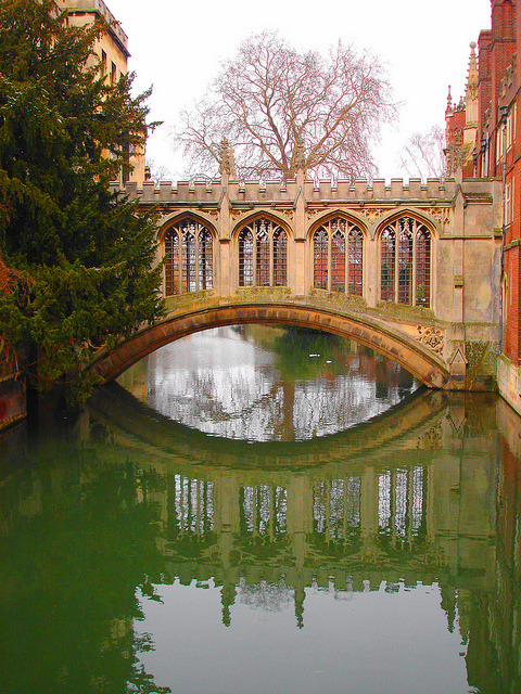 The Bridge of Sighs in Cambridge, England