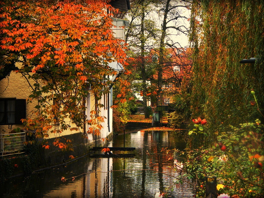 Autumnal beauty, Bad Aibling in Bavaria, Germany