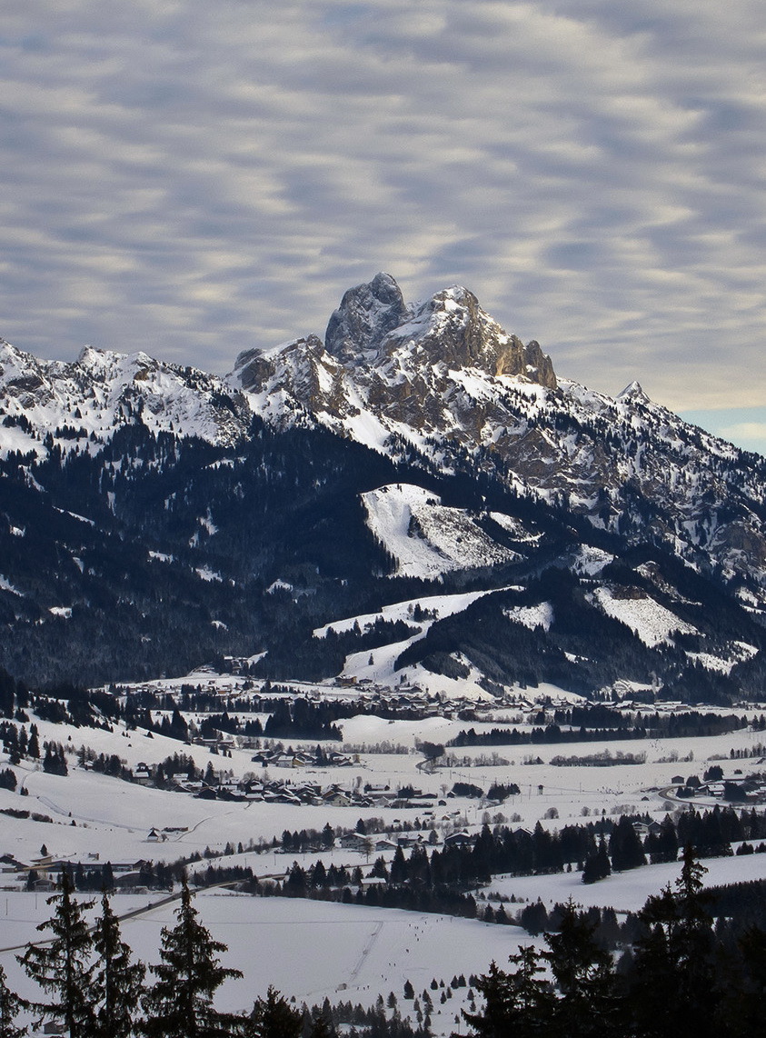 Winter landscape in Tannheimer Tal, Tirol, Austria