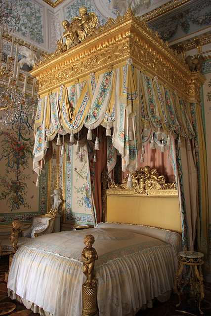 State Bedroom of the Empress Maria Feodorovna at Pavlovsk Palace, Saint Petersburg, Russia