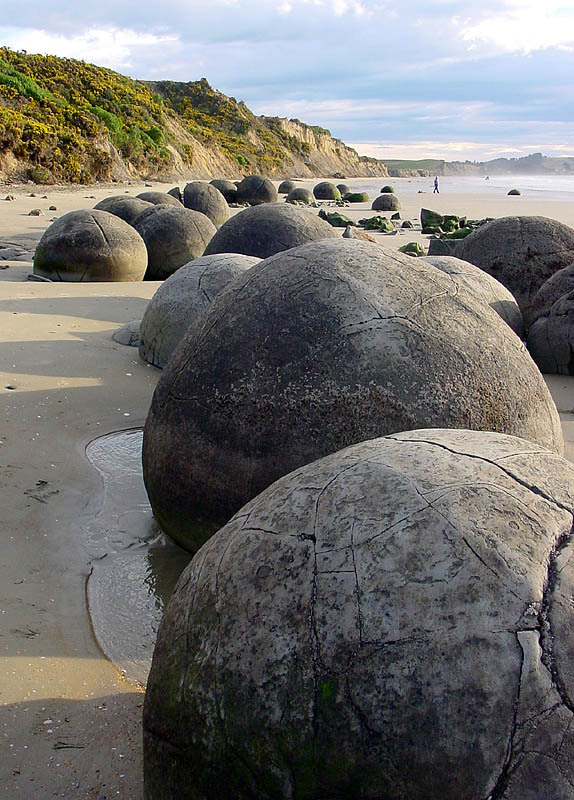 The Moeraki Boulders on Otago Coast, New Zealand