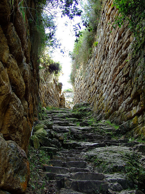 Entrance to Kuelap, the great fortress of the chachapoyas, Peru