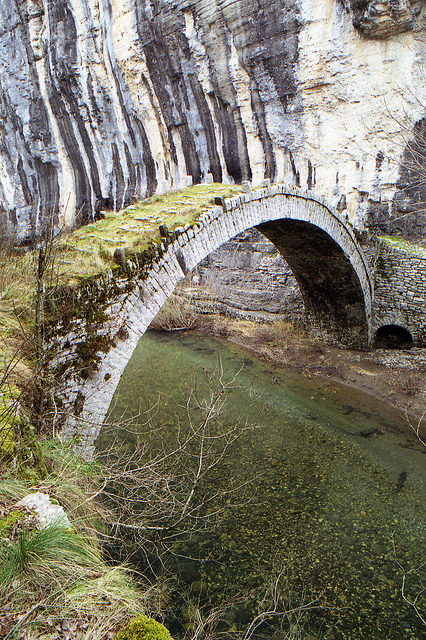 Kontodimos Stone Bridge in Epirus / Greece