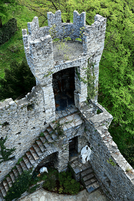 The tower of Castello di Vezio, northern Italy