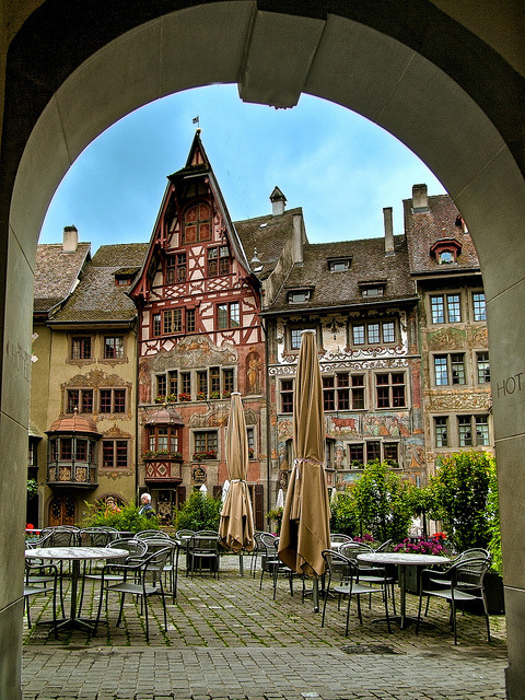 Medieval centre of Stein am Rhein / Switzerland