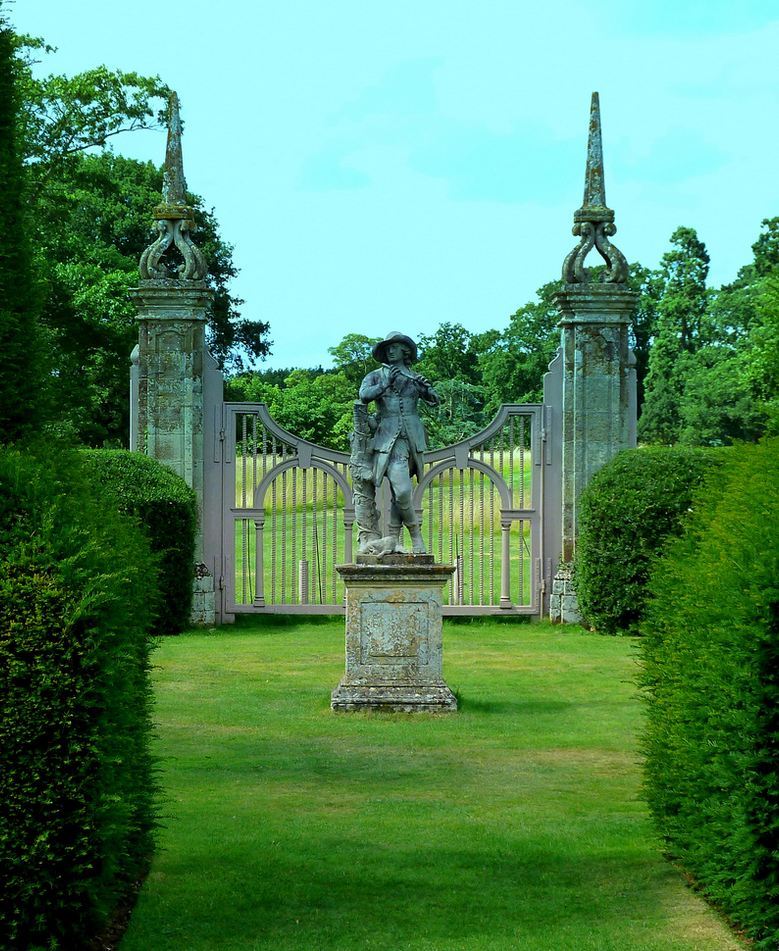 Canons Ashby House gardens in Northamptonshire / England